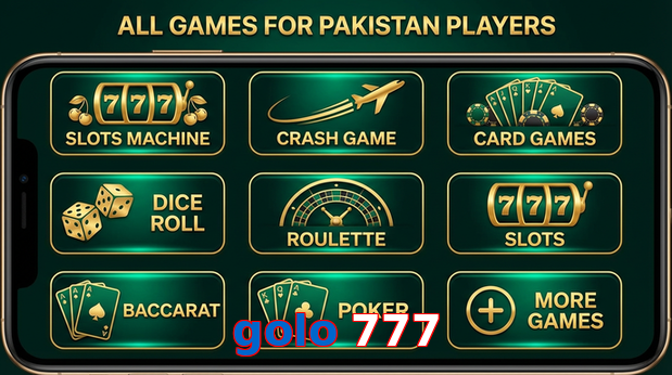 Main screen of Golo 777 games page for PK players